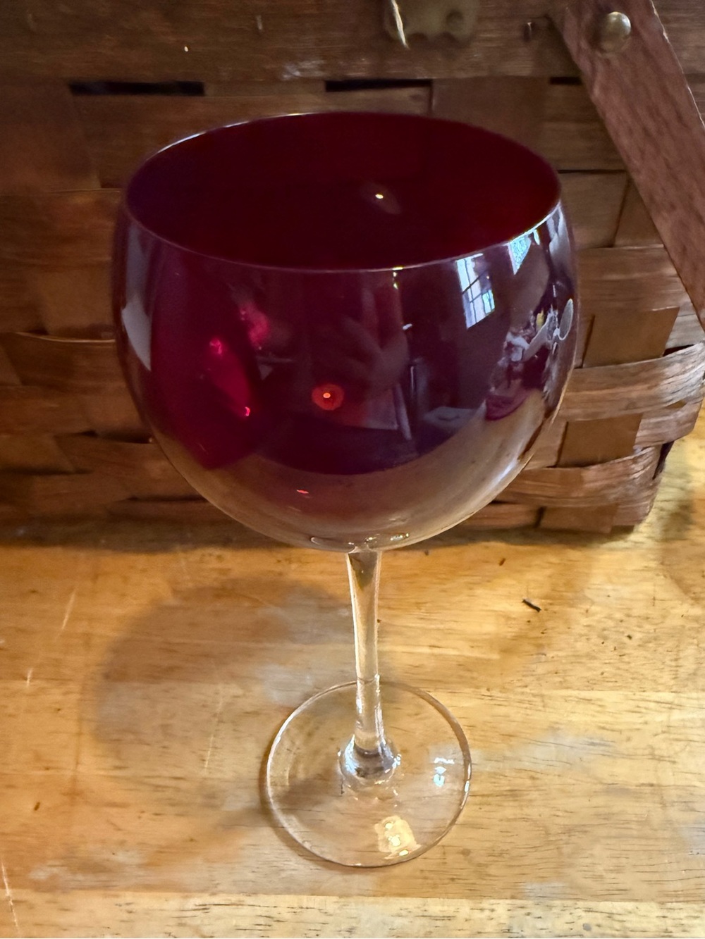 Lenox Ruby Red Wine Glass